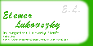 elemer lukovszky business card