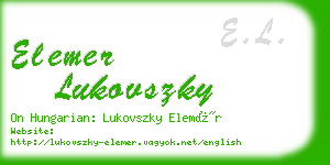 elemer lukovszky business card